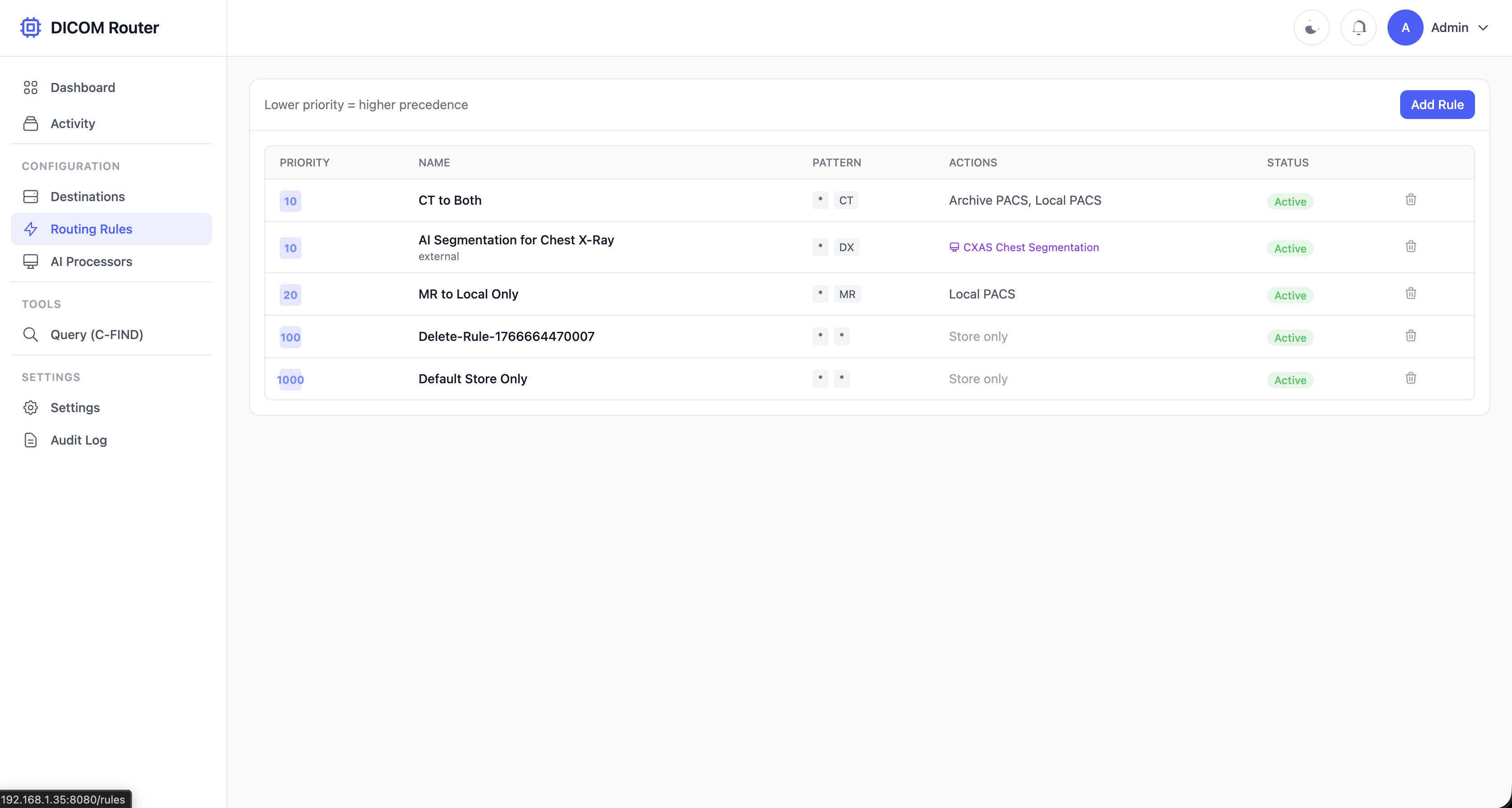 DICOM Router Architecture