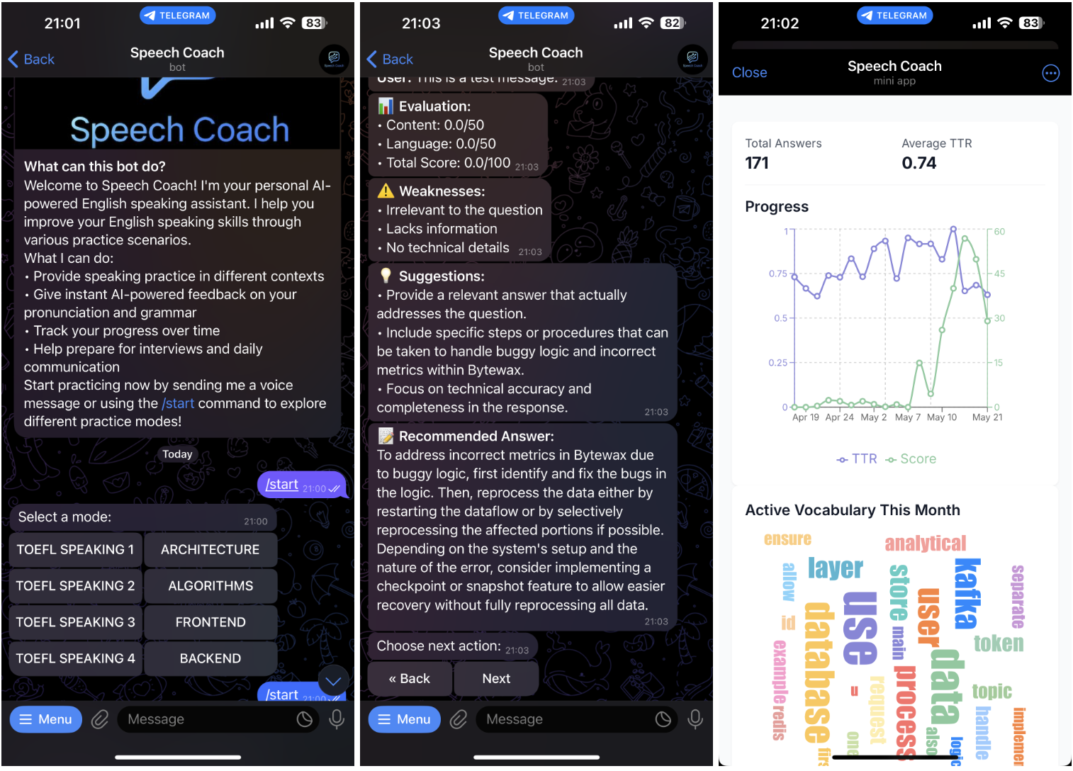 Speech Coach UI