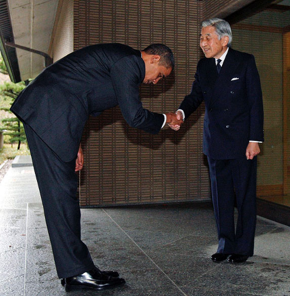 President Obama bowing